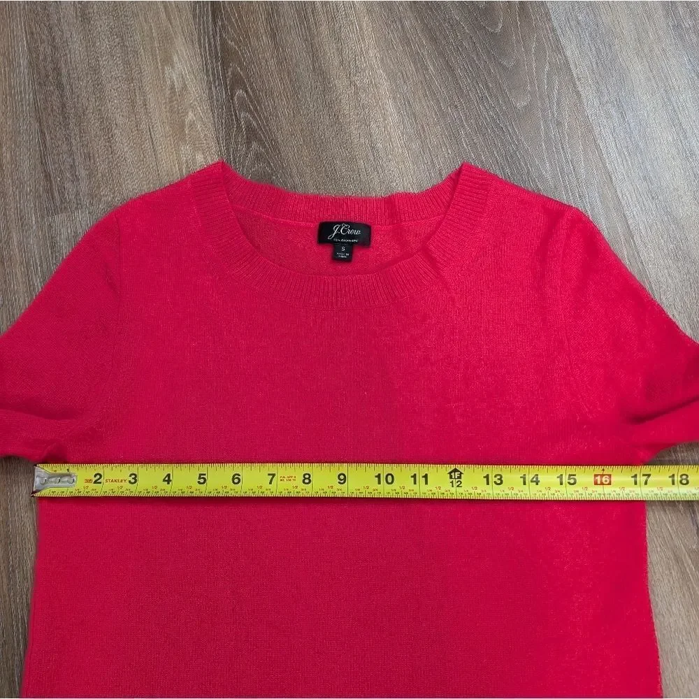 J.Crew Cashmere Slim-Fit Crewneck Neon Pink Sweater Sz S
